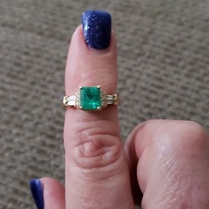 Emerald and diamonds